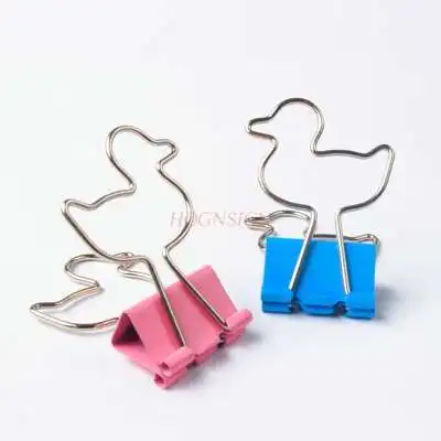 10pcs Duck Long Tail Clip Ticket Clip Money Tail Clip Shaped Clip Cute Office Clip Shaped Long Clip