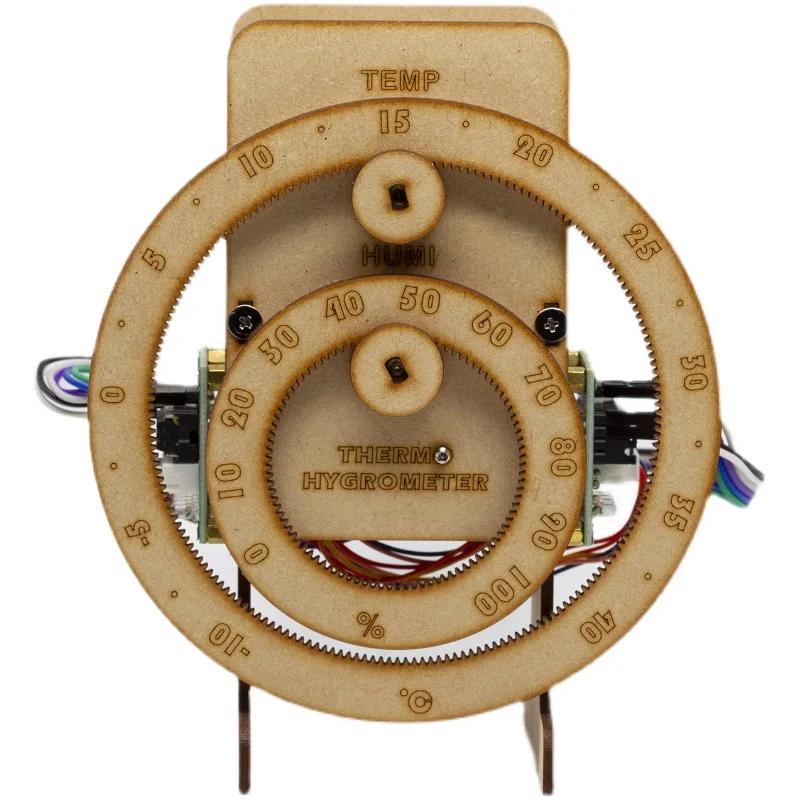 Новейший механический термометр Arduino, креативная Сборная модель двигателя, деревянный проект «сделай сам», образовательный стержень