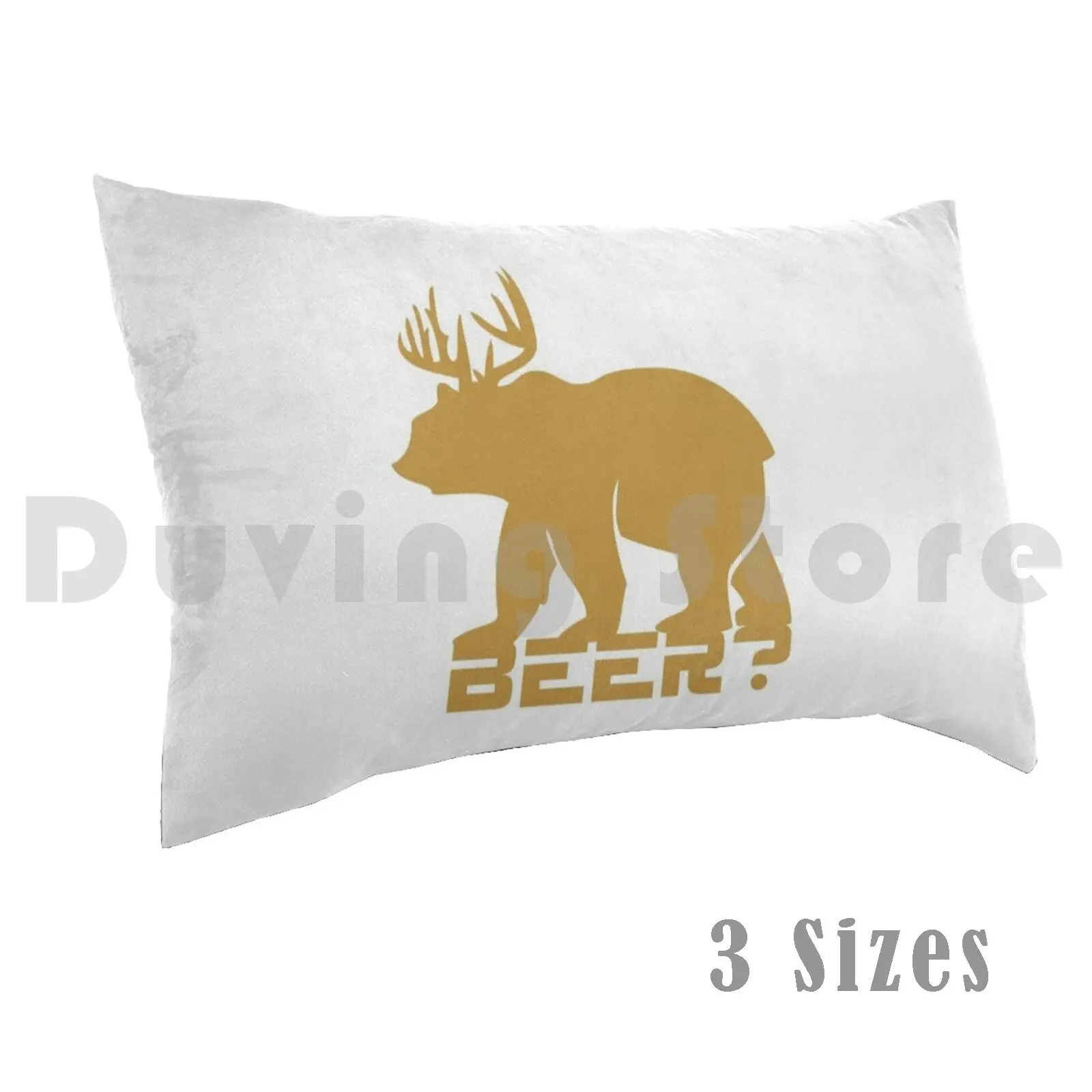 Bear BeerPillow case Beer Bear Funny Deer Drinking Humor Drink Party Vintage Drunk Food Hunting Retro Animal