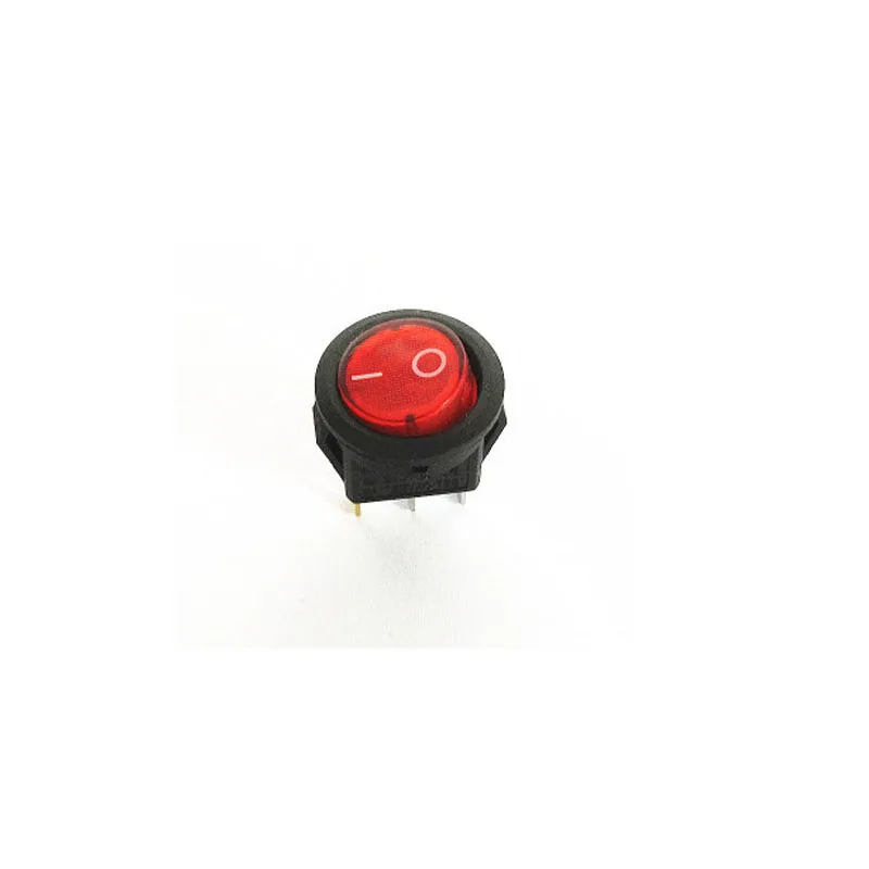 HOT NEW Small power switch general purpose ship type switch with light hole circular 15mm Band2 3PIN