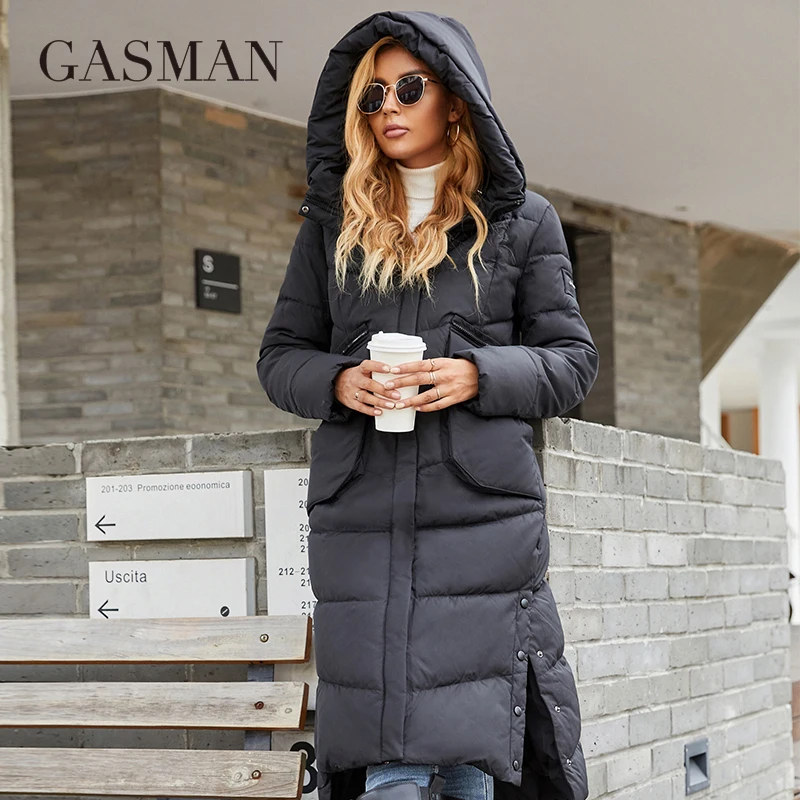 GASMAN 2022 New women\'s winter down jackets Fashion elegant long Slim parkas Brand high quality warm Windproof coat women 21362