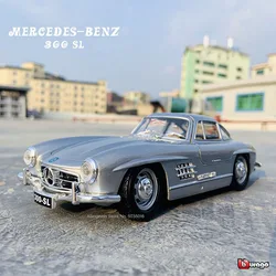 Bburago-modelo de coche de aleación de simulación, manualidades de colección de decoración, herramientas de juguete, regalo, 1:24, 1954, Mercedes 300 SL