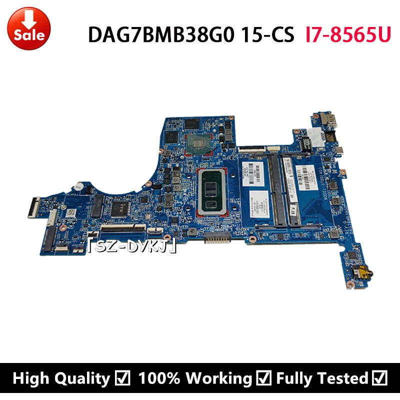 

For HP 15-CS Laptop motherboard with I7-8565U L34176-601 L34176-001 G7B(4G) DAG7BMB38G0 Mainboard