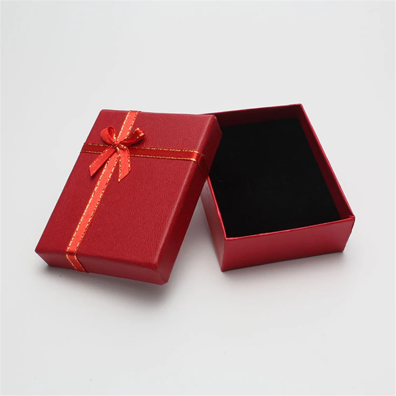 DoreenBeads 9*7*3cm Shiny Jewelry Box Necklaces Earrings Bracelets Boxes Gift Packing Wholesale Display Classic Bowknot 1 Piece