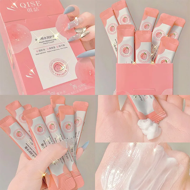 

Peach moisturizing hand cream winter moisturizing anti-drying refreshing non-sticky autumn andwinter skin care 60 bags 20pcs/box