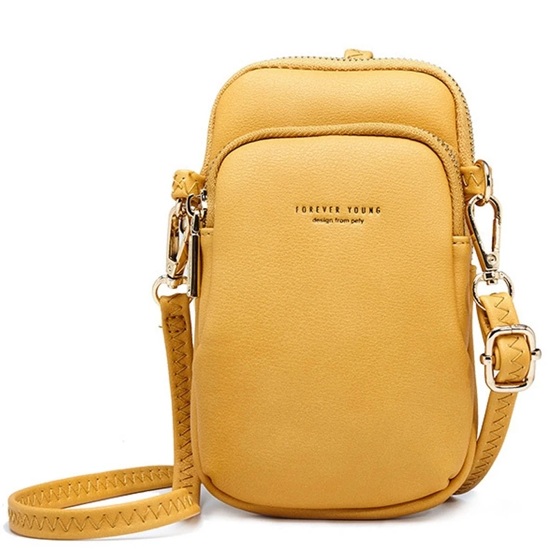 YOJESSY Small Shoulder & Chest Bag For Women Card Cell Phone Pocket Pu Leather Ladies Crossbody Bags Purse Female Messenger Bag