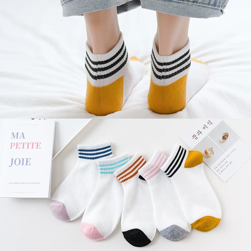 

5 pair /package Cotton socks mesh socks of unisex knitting embroidery cozy soft socks sport casual ankle socks size of 35-40