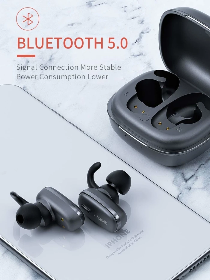 Havit I91 True Wireless Earbuds TWS 5.0  Sport Earphone Noise Reduction HD Call 9D Stereo Dual Coil Speaker