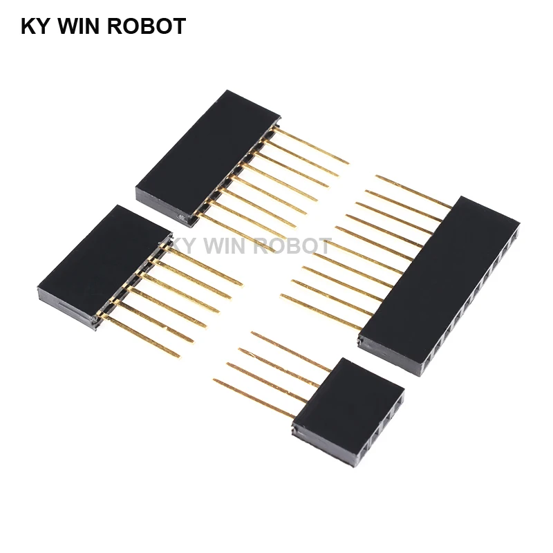 10pcs/lot 2.54mm 1x2P/3P/4P/5P/6P/8P/10P/15P Pin Female Stacking Header Connector Dual Row PC104 For Raspberry Pi 2 Mode