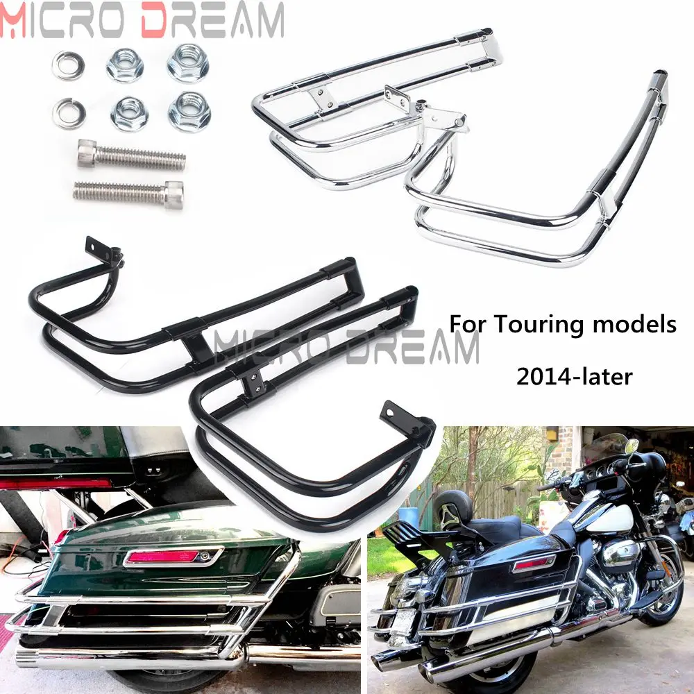 For Harley 2014-2021 Touring Road King Twin Rail Hard Saddlebag Guard Rails for CVO Limited FLHTKSE Ultra Limited FLHTK FLHTKL