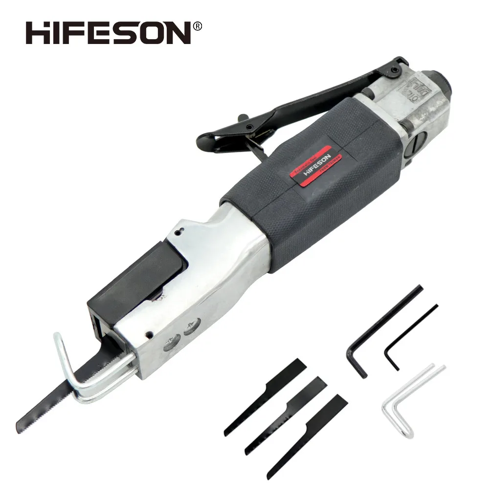 HIFESON Alloy Air Body saw Pneumatic File Reciprocating Saws Cutting Tool Hacksaw Cutting Blade Cutter Cut Off Tool