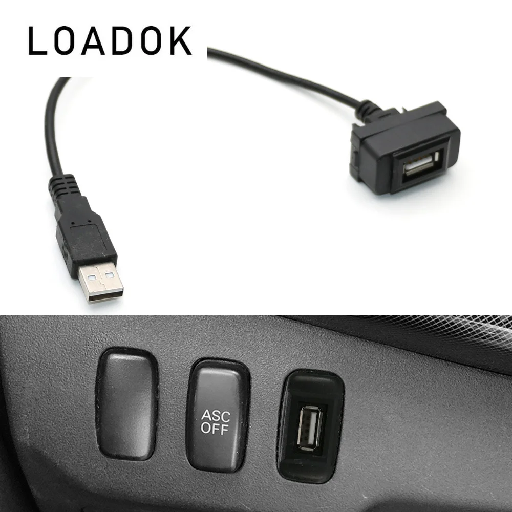 

Car Wire for Mitsubishi ASX Lancer Outlander Pajero Eclipse Line Extension Lead USB Interface Adapter Cable Charge Data Transfer