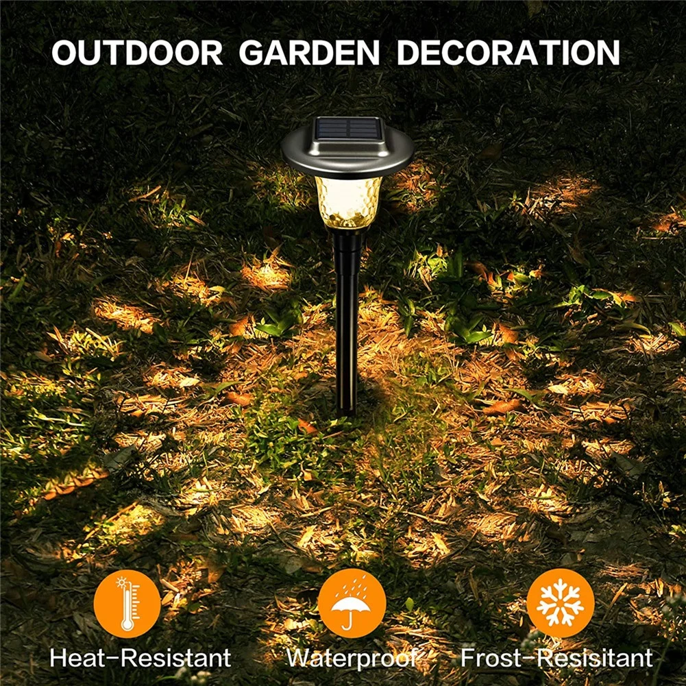 Luce A Terra Del Giardino Solare Del Prato Inglese Della Lampada 5 Led Solar Powered Mezza Sfera Di Luce A Forma Di Impermeabile Pathway Paesaggio Lampada Del Prato Inglese / Illuminazione Per Esterni - 6