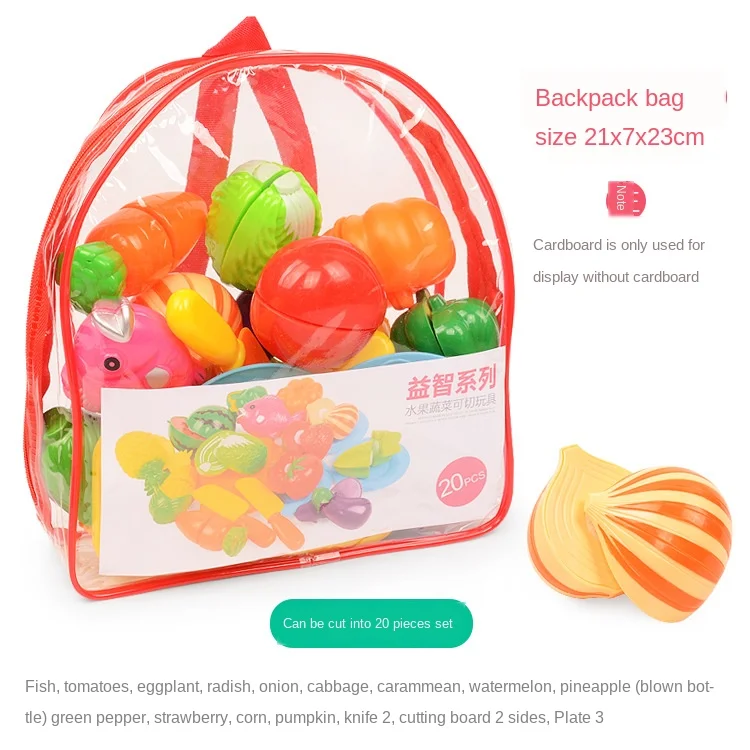 Kitchen Fun Cutting Fruits and Vegetables Food Play Cooking Ingredients Girls Family Game Puzzle Toy Set for Children's Gift