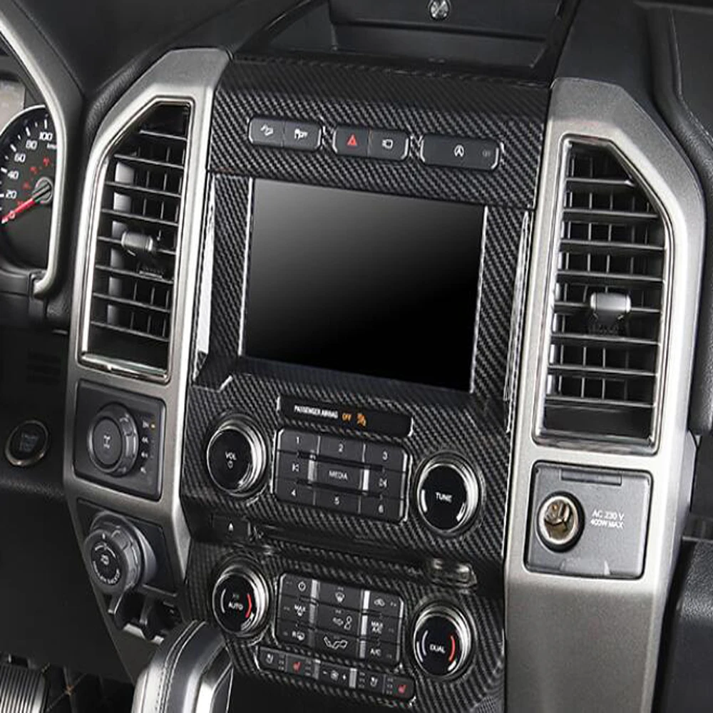

For Ford Raptor F150 2017 2018 2019 2020 Car Accessories Central control panel navigation protector frame decoration styling