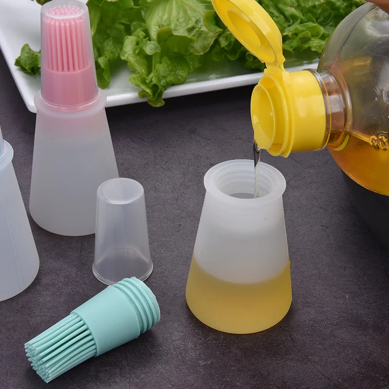 Food Grade Silicone Oil Bottle High Temperature Resistant Brush, Barbecue Baking Brush, Bbq Oil Brush, Controllable Oil Brush