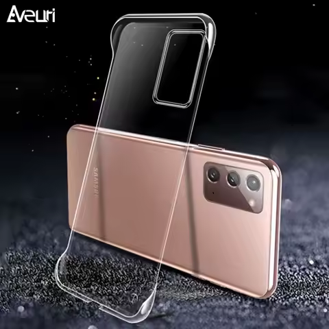 Transparent PC Hard Phone Case For Samsung Galaxy S22 S20 FE S9 S10 S21 Plus Note 20 Ultra 10 Plus A50 A70 Borderless Cover Case