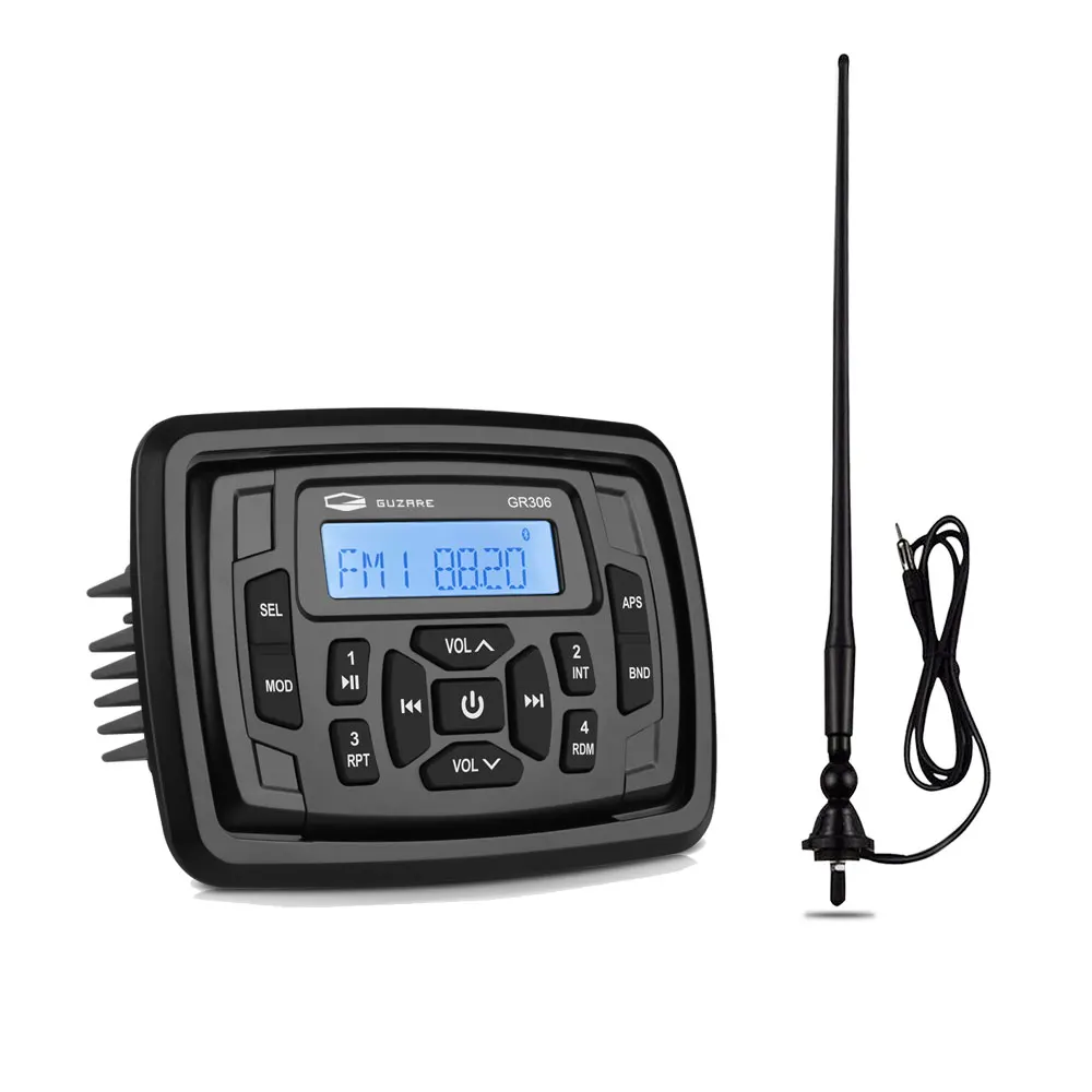 

Marine Bluetooth Stereo Audio Receiver Waterproof Boat Radio Car MP3 Player+FM AM Antenna For Yacht UTV RV Tractor Motorcycle