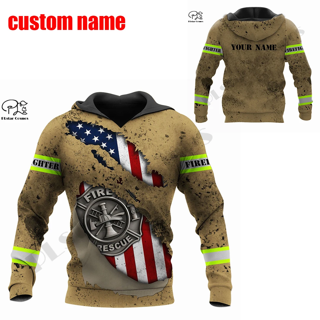 

PLstar Cosmos 3DPrinted Newest Hero Firefighter Custom Name Unique Hrajuku Streetwear Unisex Casual Hoodies/Zip/Sweatshirt Q-9