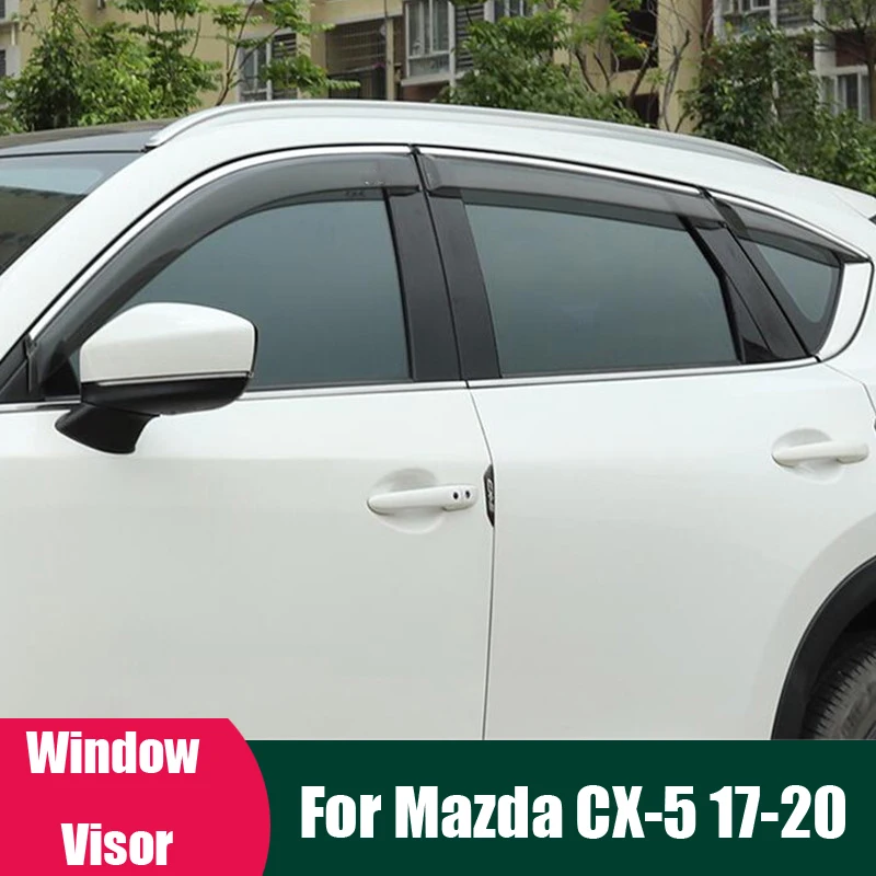 

For Mazda CX-5 Cx5 2017 2018 2019 2020 Window Visor Windows Side Sun Rain Protection Shield Exterior Body Decoration Accessories