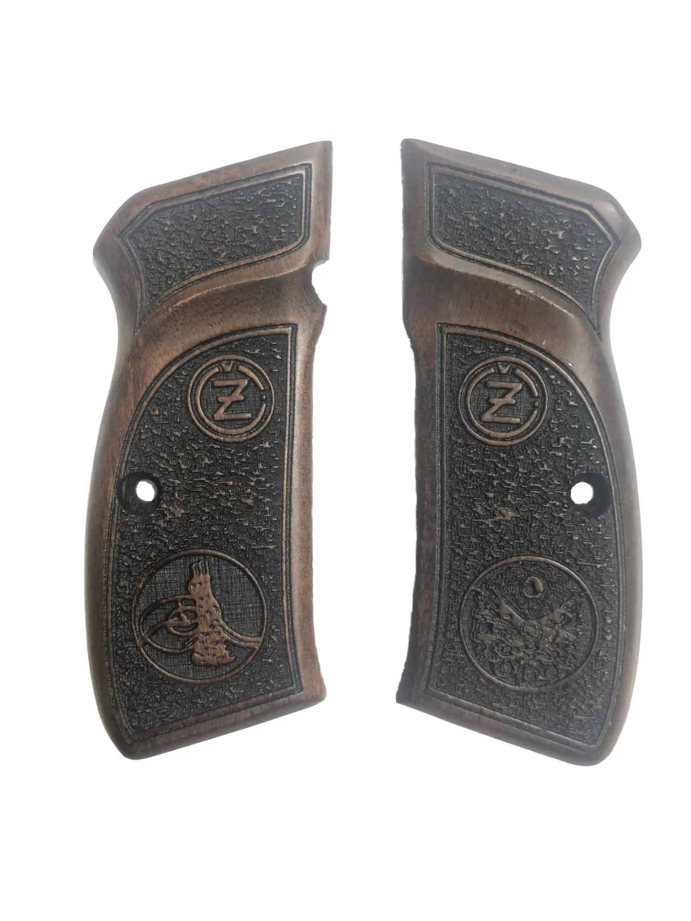 

CZ75 Compatible Ottoman Tuğra and Starboard Model Laser Cutting Wooden Grip