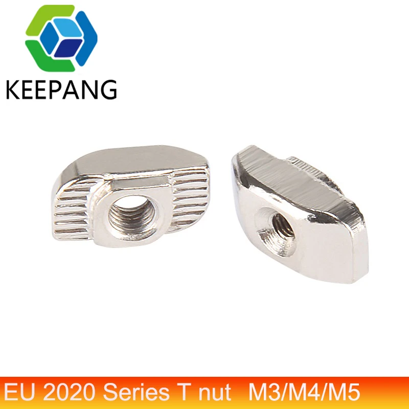 10/20/50pcs EU 2020 Aluminum Extrusion M3/M4/M5 for 20 Series T Nut Hammer Slot T-nut Sliding Nut Fasten Connector