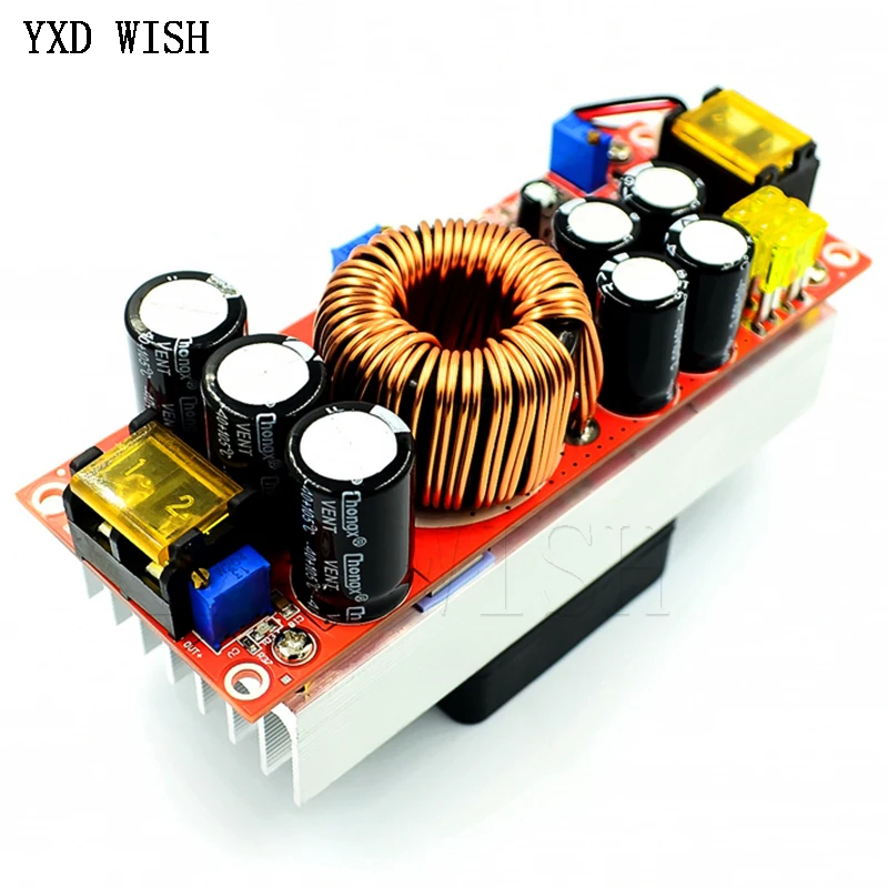 1800W DC DC Voltage Converter CV Boost Converter Step Up Adjustable Module Power Supply 40A DC-DC 10V -60V to 12V-90V Regulator