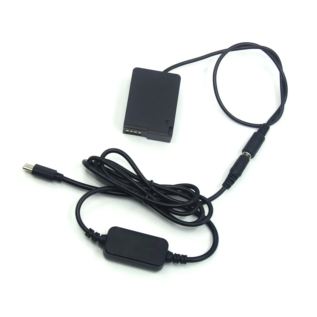 Convertidor de USB-PD USB tipo C a Cable de CC, DMW-DCC8 BLC12 BLC12E, batería falsa para Lumix DMC FZ1000 FZ2000 FZ200 FZ300 G7 G6 GX8 G
