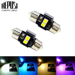 2x 28mm 29mm LED Festoon Lamp Bulb DE3021 DE3022 Car Interior Dome Map Reading Sunvisor Vanity Mirror Light White purple blue