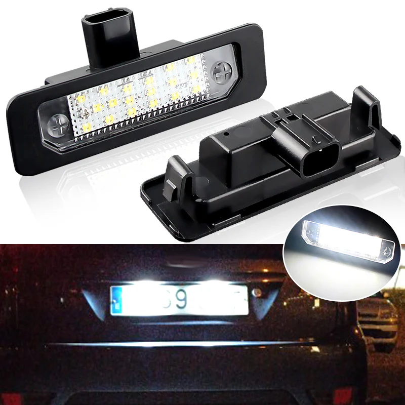 2 pçs led luz da placa de licença canbus para ford mustang flex foco fusão taurus borda lincoln mks mkt mkx mkz mercúrio milão sable
