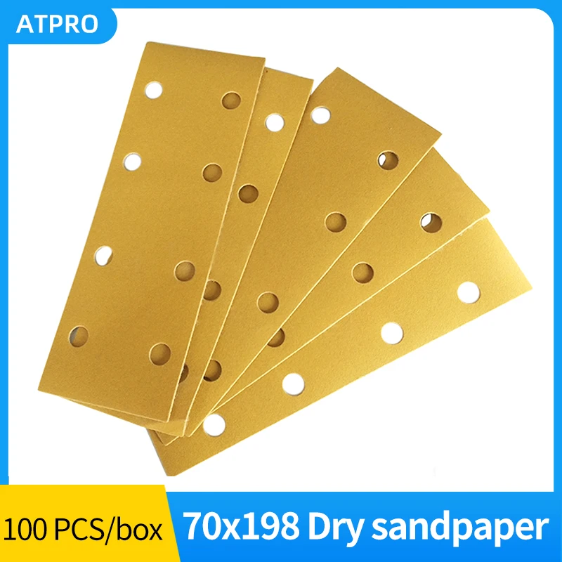 (50PCS) 198x70mm Abrasive Dust-free Sanding Strips Anti-blocking Sandpaper 80-400 Grit for Mirka Sande