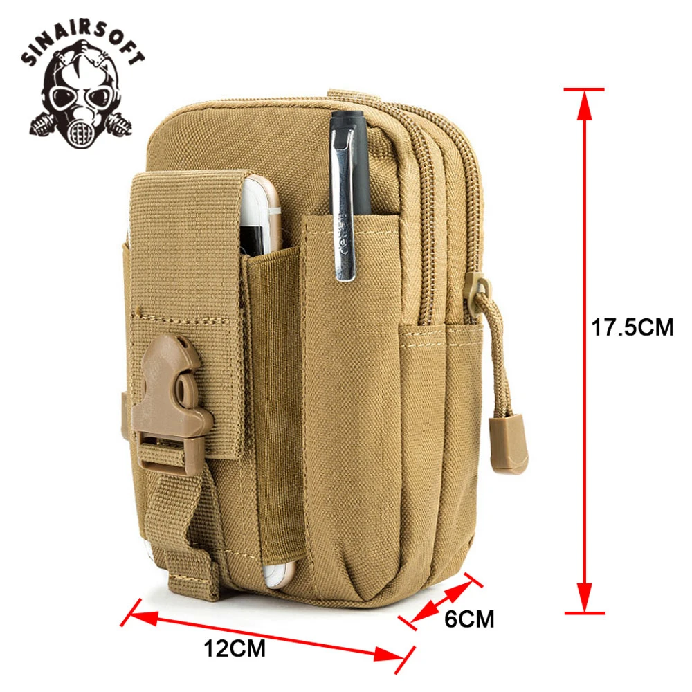 SINAIRSOFT Tactical Pouch Molle Hunting Bags Belt Waist Bag Tactical Pack Outdoor Pouches Case Pocket Camo Sport Bag For Iphone