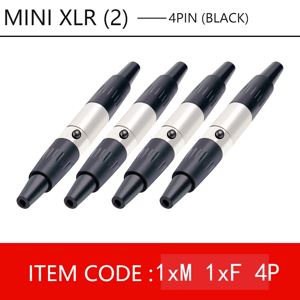 10sets Mini XLR 3 4 5 6 Pin Male + Female Plug XLR Audio Microphone Connector MIC for Cable Soldering Straight Adapter