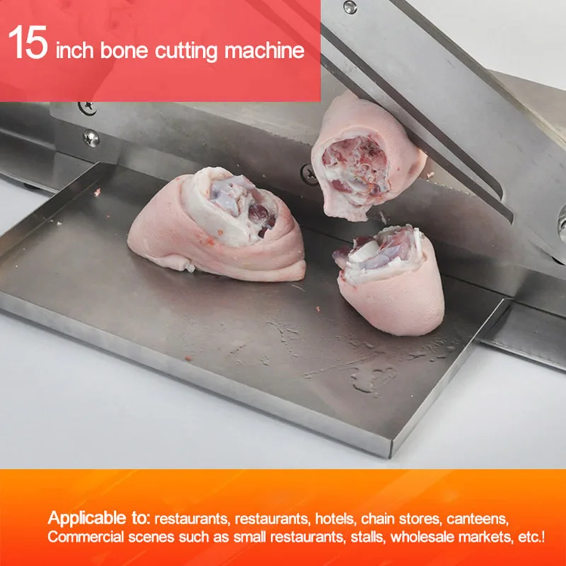 

15 Inch Bone Cutting Machine Supermarket Commercial Bone Cutting Machine Cutting Ribs Pork Feet Lamb Chops 33cm Blade