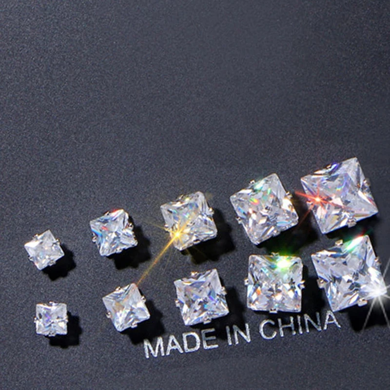 korean fashion Vintage Cubic Zirconia Stud Earrings set for Women Piercing Silver Color Earrings Jewelry Accessorie Brincos 2020