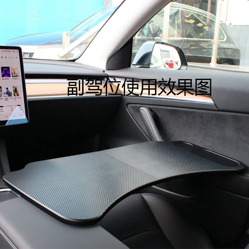 Car Laptop Desk Trestle Table For Tesla Model 3 S X Y Folding Meal Table Steering Wheel Tray Worktable Plate Portable Universal