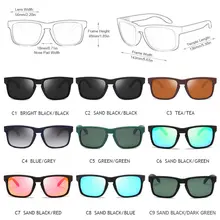 Square Polarized Sunglasses Men Women #5