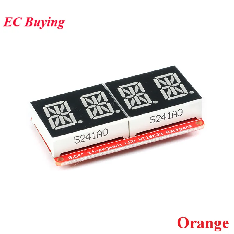 0,54 Zoll LED-Anzeige 4-Bit 0,54'' Meter Digitales Röhrenmodul HT16K33 VK16K33 I2C IIC-Steuermessgerät Rot/Grün/Orange für Arduino – Detail 4