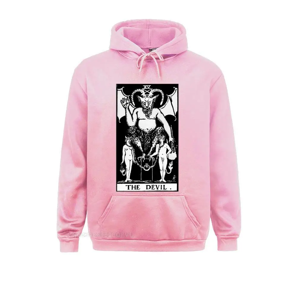 The Devil Tarot Card Hoodies Major Arcana Tune Telling Occult Harajuku Women Men Premium Cotton Pullover Hoodie Fitness