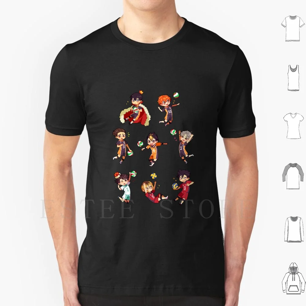 T Shirts T Shirt DIY Big Size 100% Cotton Hinata Kageyama Oikawa Kuroo Kenma Sugawara Nishinoya