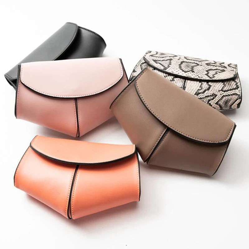 Women Vintage Fanny Pack PU Leather Waist Belt Bags Fashion Designer Mini Round Chest Bag Fashion Decor Casual Pouch Coin Purse