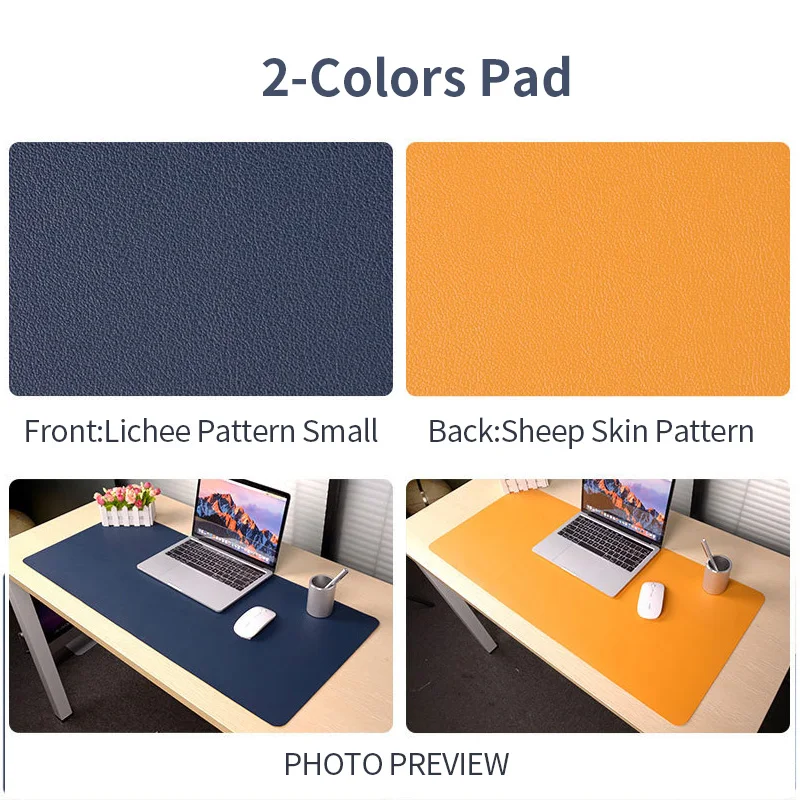 Gamer Mouse Pad 2-Color Double-Sided Computer Gamer Keyboard Mouse Mat Waterproof Student  PC Desk Pad 120*60XXL  Mouse Mats