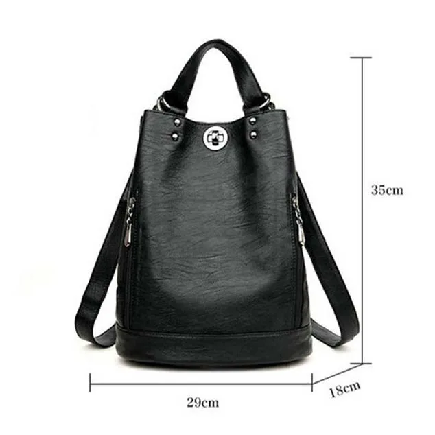 Women\'s Backpack Leather Bag Women\'s Travel Hanging Bag High Quality Women\'s Backpack Fashion Women\'s Schoolbag Leather Bag