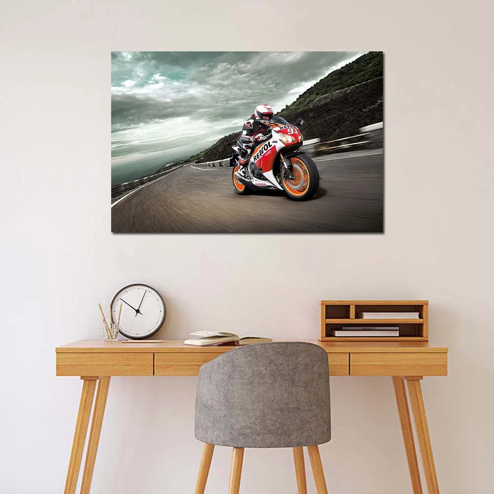 Honda CBR1000RR Motorcycles Side View Photo Wall Art Poster Canvas Painting for Bedroom Decoration