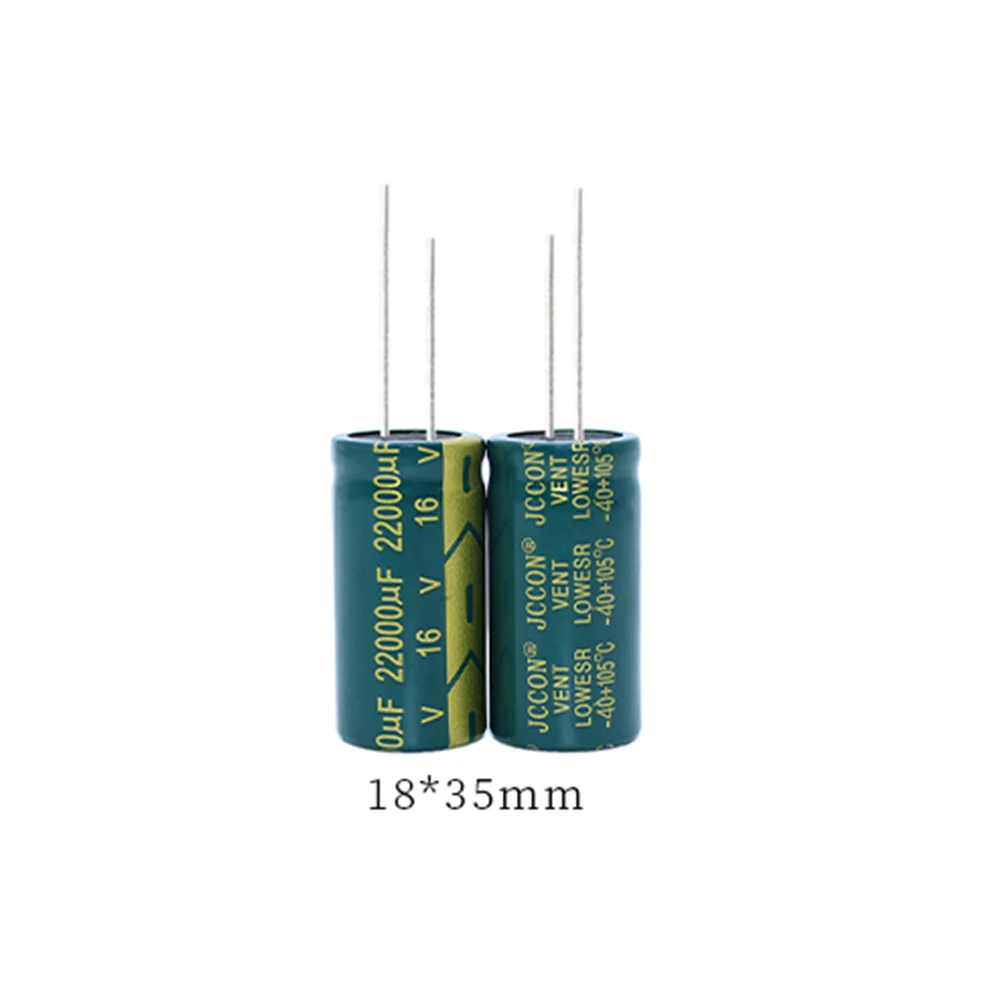 3pcs JCCON 16V 22000UF 22000UF/16V 18x35mm Pitch 7.5mm 105℃ Aluminum High Frequency Low Resistance Electrolytic Capacitor