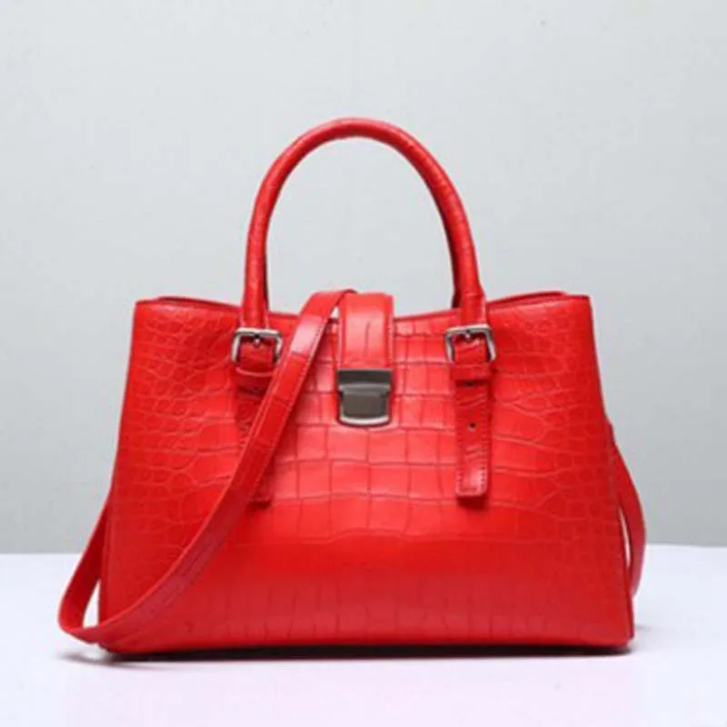 ourui crocodile leather Female bag  Genuine crocodile leather  female  handbag  Women handbag women bag 33cmX22cmX12cm