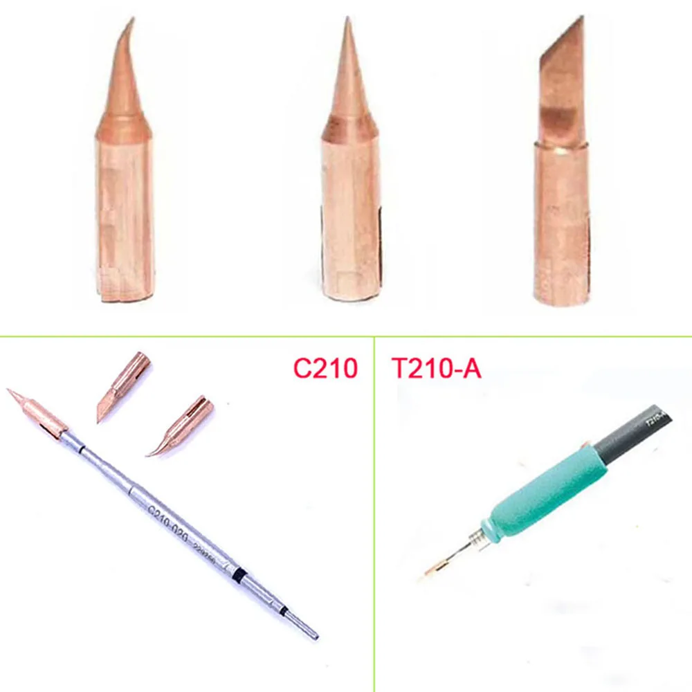 OCNRUX Soldering Iron Tips Specialized Replaceable Adapter for JBC T210-A Handle C210020 C210018 C210002 Copper Material