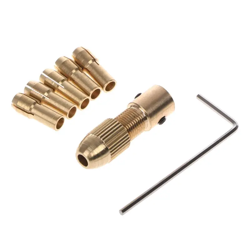 7ชิ้น/เซ็ต2/2.35/4.05/5.05มม.มอเตอร์ไฟฟ้ามินิ Chuck Clamp 0.5-3.0มม.ขนาดเล็กสว่านเจาะ Micro Chuck ยึด