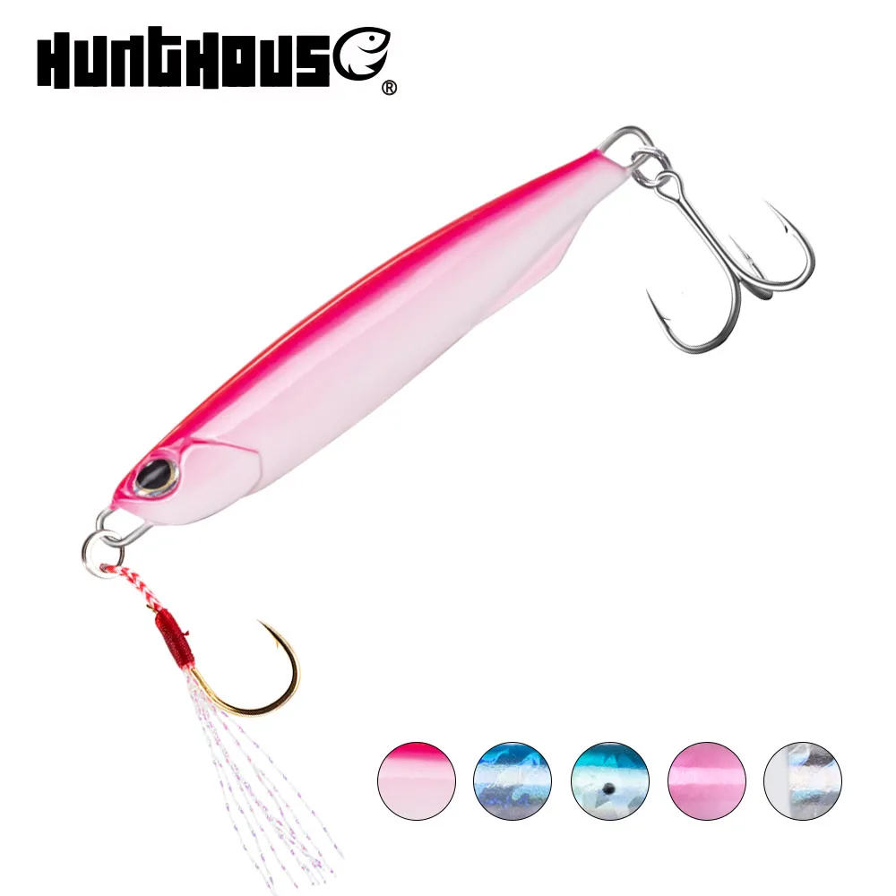 

Hunthouse Metal Jig Fishing Lure Sinking Slow Jigging Spinning Bait Shore Casting 20g 40g 60g Saltwater Seabass Pike Fish Tackle