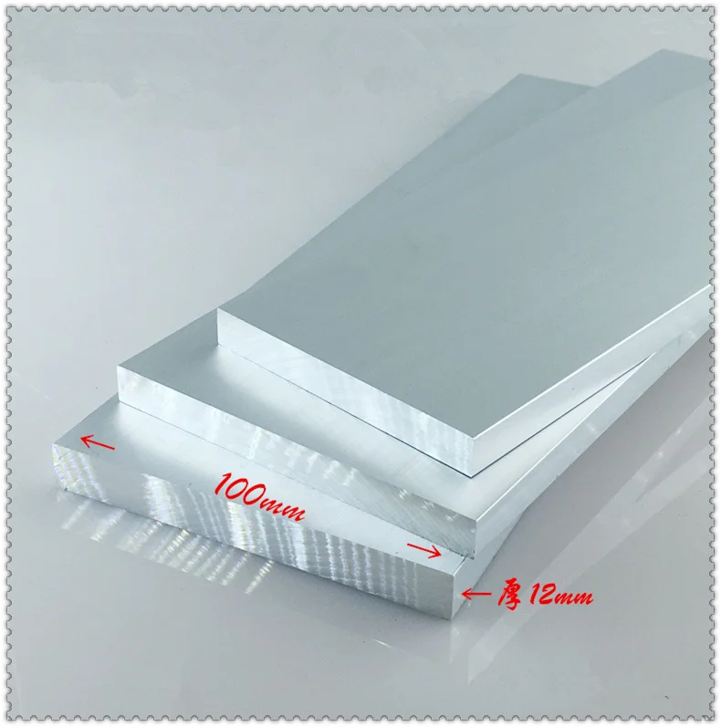 Aluminium alloy plate 12mmx100mm article aluminum 6063-T5 oxidation width 100mm thickness 12mm length 300mm 1pcs